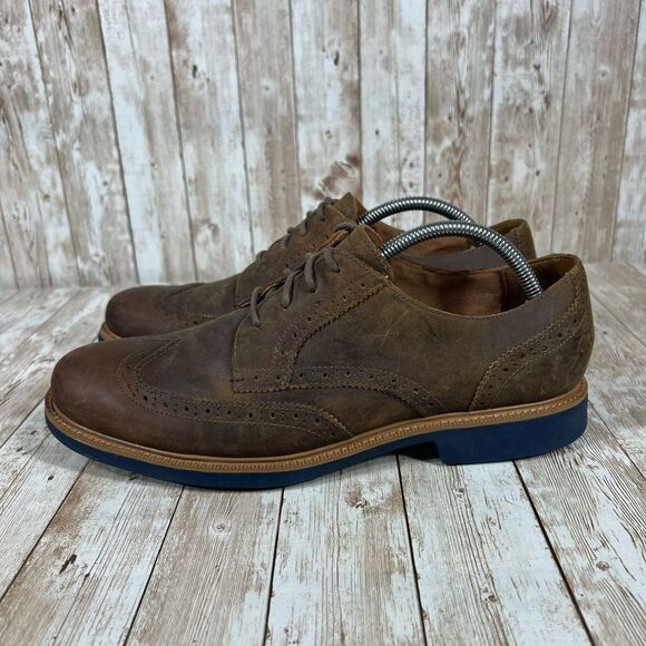 Cle haan grand os‎ leather wingtip Mens 10 - Picture 2 of 8